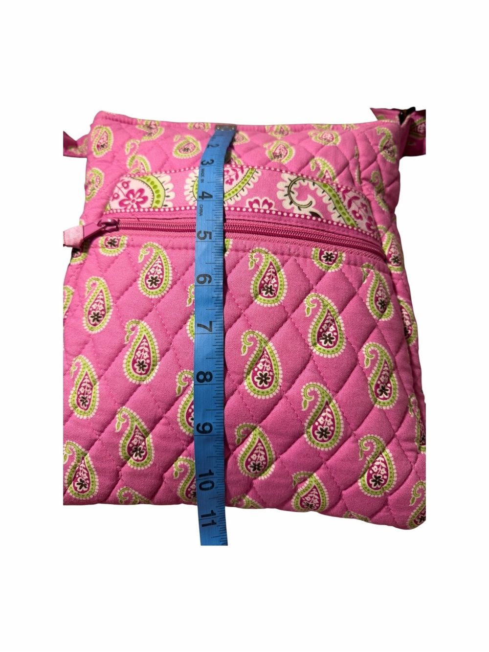 Vera Bradley Hot Pink Paisley Quilted Crossbody Bag - Picture 8 of 9